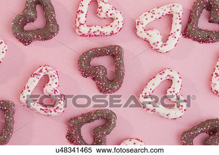 Studio shot of heart shape cookies View Large Photo Image Stock Photography - Studio shot of heart shape cookies. Fotosearch