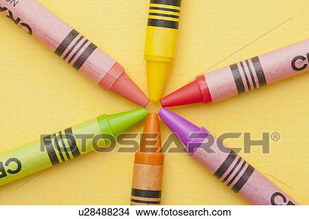 Picture - Studio shot of multicolored crayons. Fotosearch