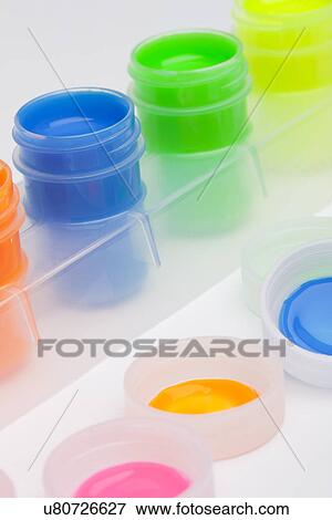 Stock Photo - Studio shot of multicolored paints. Fotosearch