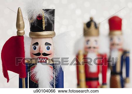 Stock Photograph - Studio shot of nutcrackers, one in focus. Fotosearch