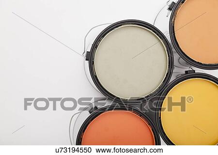 Stock Image - Studio shot of paint cans. Fotosearch