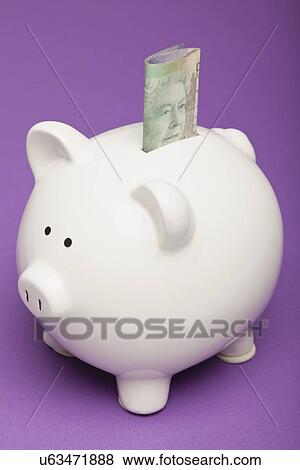 Studio shot of piggy bank with twenty dollar banknote View Large Photo Image Stock Photo - Studio shot of piggy bank with twenty dollar banknote. Fotosearch