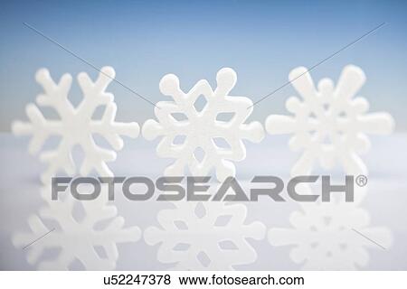 Stock Photo - Studio shot of snowflakes. Fotosearch
