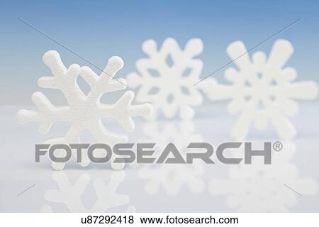 Stock Photo - Studio shot of snowflakes. Fotosearch