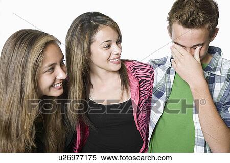 Three teenage friends smiling, portrait View Large Photo Image Stock Photography - Three teenage friends smiling, portrait. Fotosearch