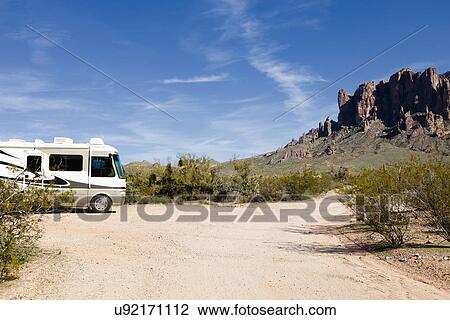 USA, Arizona, Motor home on dirt road View Large Photo Image Stock Image - USA, Arizona, Motor home on dirt road. Fotosearch