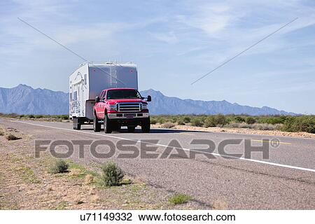 USA, Arizona, Motor home on road View Large Photo Image Stock Image - USA, Arizona, Motor home on road. Fotosearch
