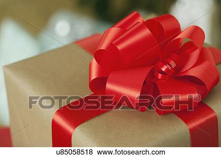 Stock Photo - USA, California, La Quinta, Christmas present. Fotosearch