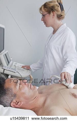 USA California, Larkspur, Patient undergoing ultrasound exam View Large Photo Image Stock Image - USA California, Larkspur, Patient undergoing ultrasound exam. Fotosearch