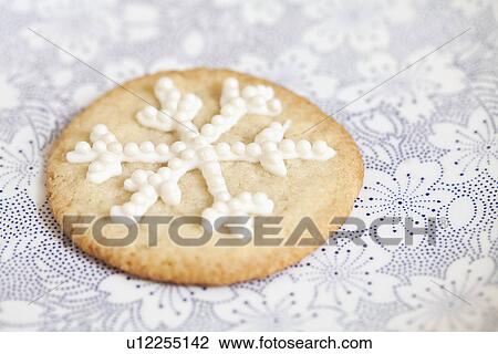 Stock Image - USA, California, Lawndale, Christmas cookie. Fotosearch