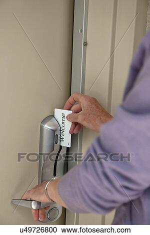 USA, California, Mill Valley, Person using key card View Large Photo Image Stock Image - USA, California, Mill Valley, Person using key card. Fotosearch