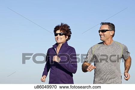 USA, California, San Francisco, Mature couple jogging View Large Photo Image Stock Image - USA, California, San Francisco, Mature couple jogging. Fotosearch