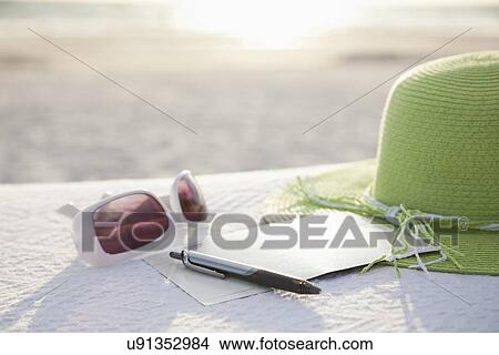 USA, Florida, St. Petersburg, personal accessories on sandy beach View Large Photo Image Picture - USA, Florida, St. Petersburg, personal accessories on sandy beach. Fotosearch