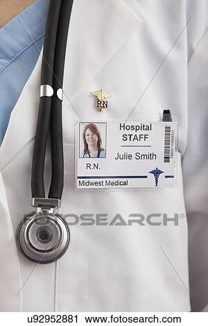 USA, Illinois, Metamora, Close up of female nurse chest with stethoscope View Large Photo Image Stock Image - USA, Illinois, Metamora, Close up of female nurse chest with stethoscope. Fotosearch