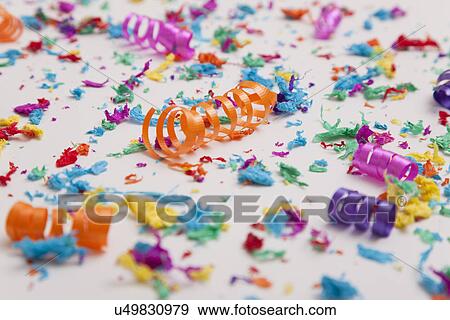 Stock Photo - USA, Illinois, Metamora, Confetti pattern. Fotosearch