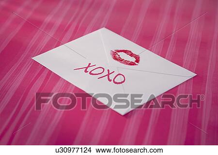 USA, Illinois, Metamora, Envelope signed with red lipstick kidd View Large Photo Image Picture - USA, Illinois, Metamora, Envelope signed with red lipstick kidd. Fotosearch