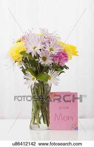 Stock Image - USA, Illinois, Metamora, Flower bouquet for Mother's Day. Fotosearch
