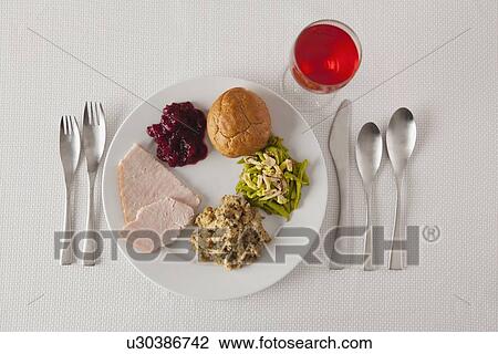 Stock Image - USA, Illinois, Metamora, Food on plate. Fotosearch