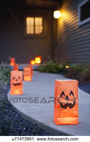 USA, Illinois, Metamora, Footpath in garden decorated for Halloween View Large Photo Image Stock Image - USA, Illinois, Metamora, Footpath in garden decorated for Halloween. Fotosearch