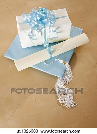 USA, Illinois, Metamora, Gift box, mortar board and diploma View Large Photo Image Stock Image - USA, Illinois, Metamora, Gift box, mortar board and diploma. Fotosearch