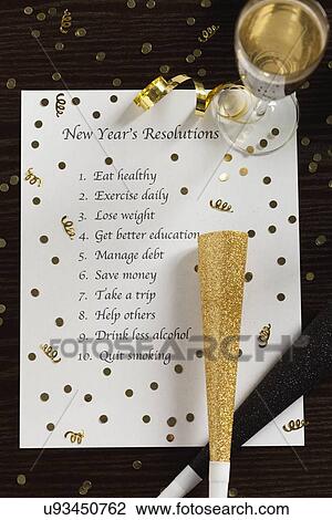 Stock Image - USA, Illinois, Metamora, Planning for New Year. Fotosearch