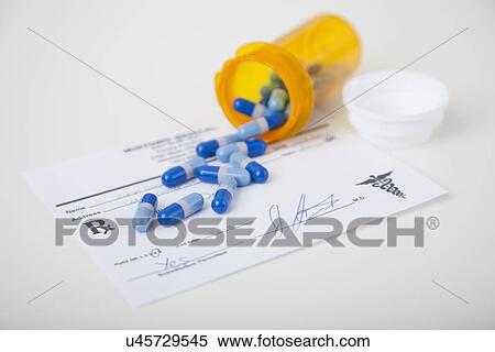 Stock Photography - USA, Illinois, Metamora, Prescription medicines. Fotosearch