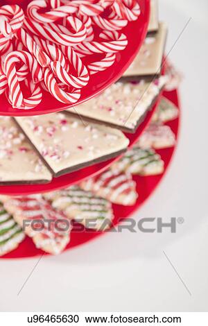 USA, Illinois, Metamora, selection of Christmas candies and cakes on cake stand View Large Photo Image Stock Image - USA, Illinois, Metamora, selection of Christmas candies and cakes on cake stand. Fotosearch