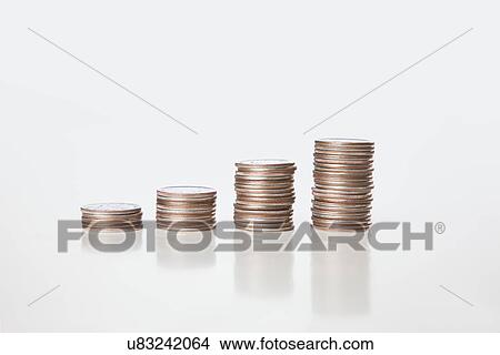 USA, Illinois, Metamora, Stacks of US coins View Large Photo Image Picture - USA, Illinois, Metamora, Stacks of US coins. Fotosearch