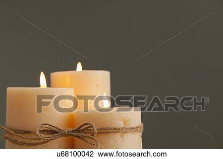 USA, Illinois, Metamora, Three candles View Large Photo Image Stock Image - USA, Illinois, Metamora, Three candles. Fotosearch