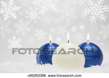 Stock Photo - USA, Illinois, Metamora, Three candles. Fotosearch
