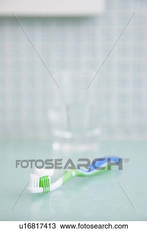 Stock Image - USA, Illinois, Metamora, toothbrush. Fotosearch