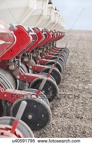 USA, Illinois, Sowing machine, close-up View Large Photo Image Stock Photography - USA, Illinois, Sowing machine, close-up. Fotosearch