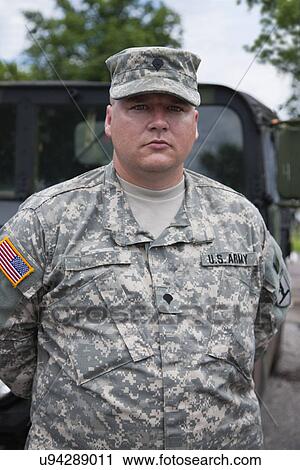 USA, Missouri, Portrait of US soldier standing in front of hummer View Large Photo Image Stock Image - USA, Missouri, Portrait of US soldier standing in front of hummer . Fotosearch
