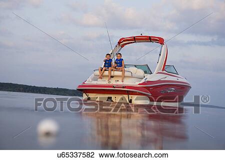 USA, Missouri, Stockton, Stockton Lake, boy (6-7) and girl (8-9) fishing from boat View Large Photo Image Stock Image - USA, Missouri, Stockton, Stockton Lake, boy (6-7) and girl (8-9) fishing from boat. Fotosearch