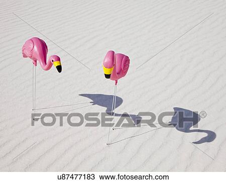 USA, New Mexico, Whitesands, Two pink plastic flamingos on desert View Large Photo Image Stock Image - USA, New Mexico, Whitesands, Two pink plastic flamingos on desert. Fotosearch