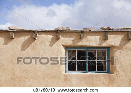 USA, New Mexico, Window of stone house View Large Photo Image Stock Photo - USA, New Mexico, Window of stone house. Fotosearch
