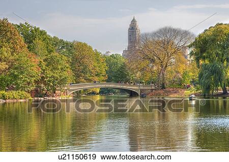 USA New York, New York City, Pond with bridge in Central Park in Fall colors View Large Photo Image Stock Photo - USA New York, New York City, Pond with bridge in Central Park in Fall colors. Fotosearch