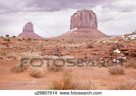 Picture - USA, Utah, rock formations in desert. Fotosearch