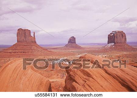 Stock Image - USA, Utah, rock formations on desert. Fotosearch