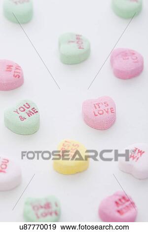Valentine's Day candies on white background View Large Photo Image Stock Photo - Valentine's Day candies on white background. Fotosearch