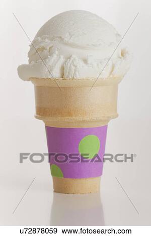 Stock Photo - Vanilla ice cream. Fotosearch