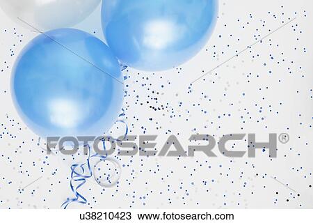 White and blue balloons View Large Photo Image Stock Image - White and blue balloons. Fotosearch