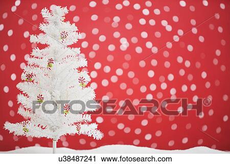 White Christmas tree on red background View Large Photo Image Stock Image - White Christmas tree on red background. Fotosearch