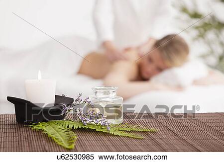 Stock Photography - Woman receiving massage. Fotosearch