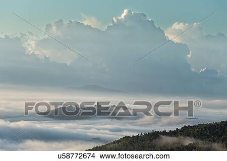 Picture - Dawn over MonteCastello di Vibio, Umbria, Italy. Fotosearch