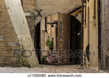 Montefalco alleyway View Large Photo Image Stock Image - Montefalco alleyway. Fotosearch