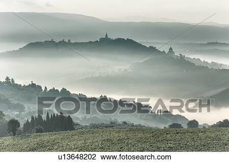 Stock Image - Umbrian dawn. Fotosearch