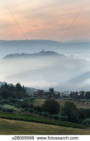 Umbrian sunrise View Large Photo Image Stock Photo - Umbrian sunrise. Fotosearch