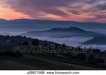 Stock Photo - Umbrian sunrise. Fotosearch