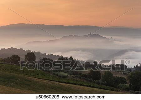 Umbrian sunrise View Large Photo Image Stock Photography - Umbrian sunrise. Fotosearch